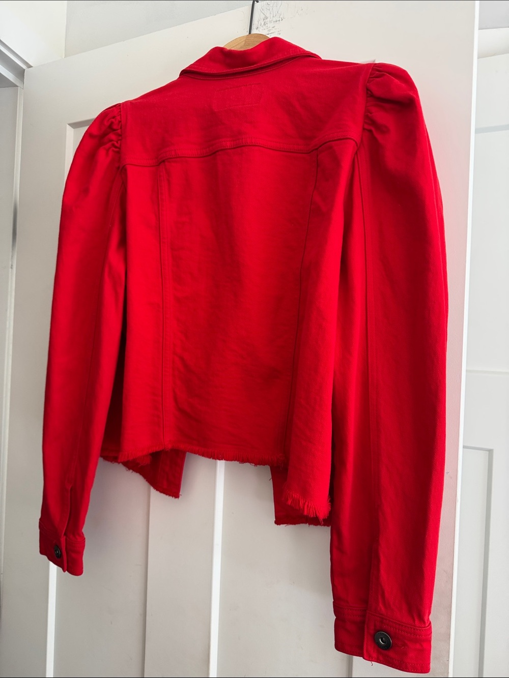 Torrid Red Button-Front Jean Jacket - Picture 5 of 7